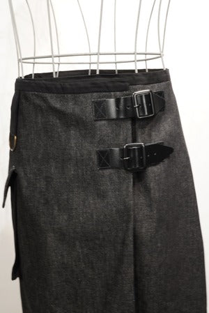 NICHOLAS DALEY / Black Denim ''WRAP KILT''　ND -AW24-WK2-CO-BK