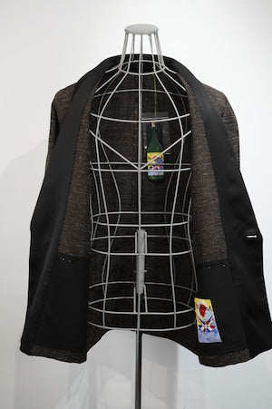 NOBNAGA Paris /   Kimono-Style Collar Smoking 大島紬 (Oshima Pongee's Silk)