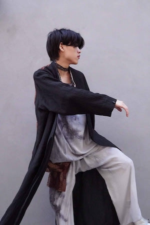 eofm / Linen long length coat   (220971)