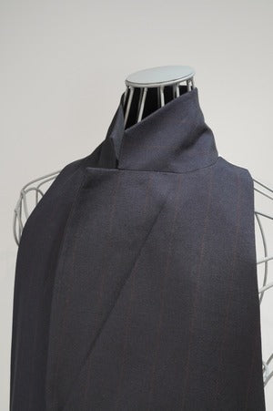 NOBNAGA Paris /Single 3B Notched Collar Long Vest
