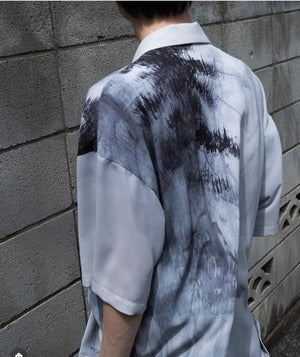 NOBNAGA Paris / OPEN COLLAR HALF SLEEVE SHIRT