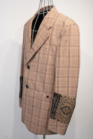 CLASS /  CCGSO5UNI  LAOSILK HAND EMBROIDERY BROKEN CHECK (LYRIA)     (221180)