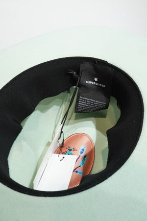 SUPER DUPER / DUKE RABBIT FUR FELT FEDORA CROWN  HAT