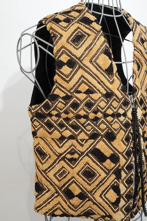 eofm  / African Kuba Cloth Horse Leather Vest
