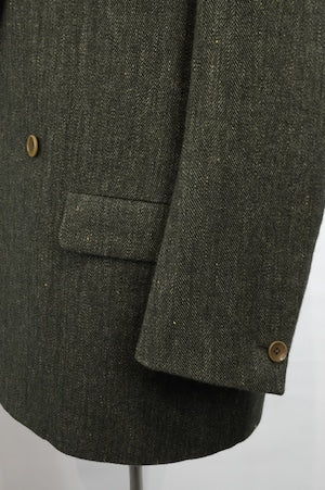 HAVERSACK / Wool Linen Herringbone Tweed  Double Breasted Jacket