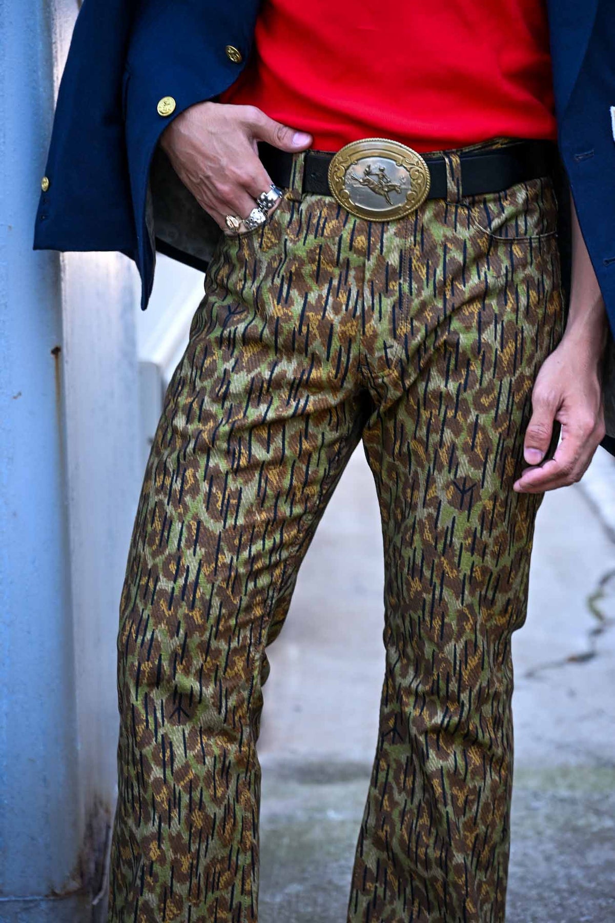 MA2608 Leopard Rain Drop Camo Flared Pants /  MASAO SHIMIZU　　（221357）