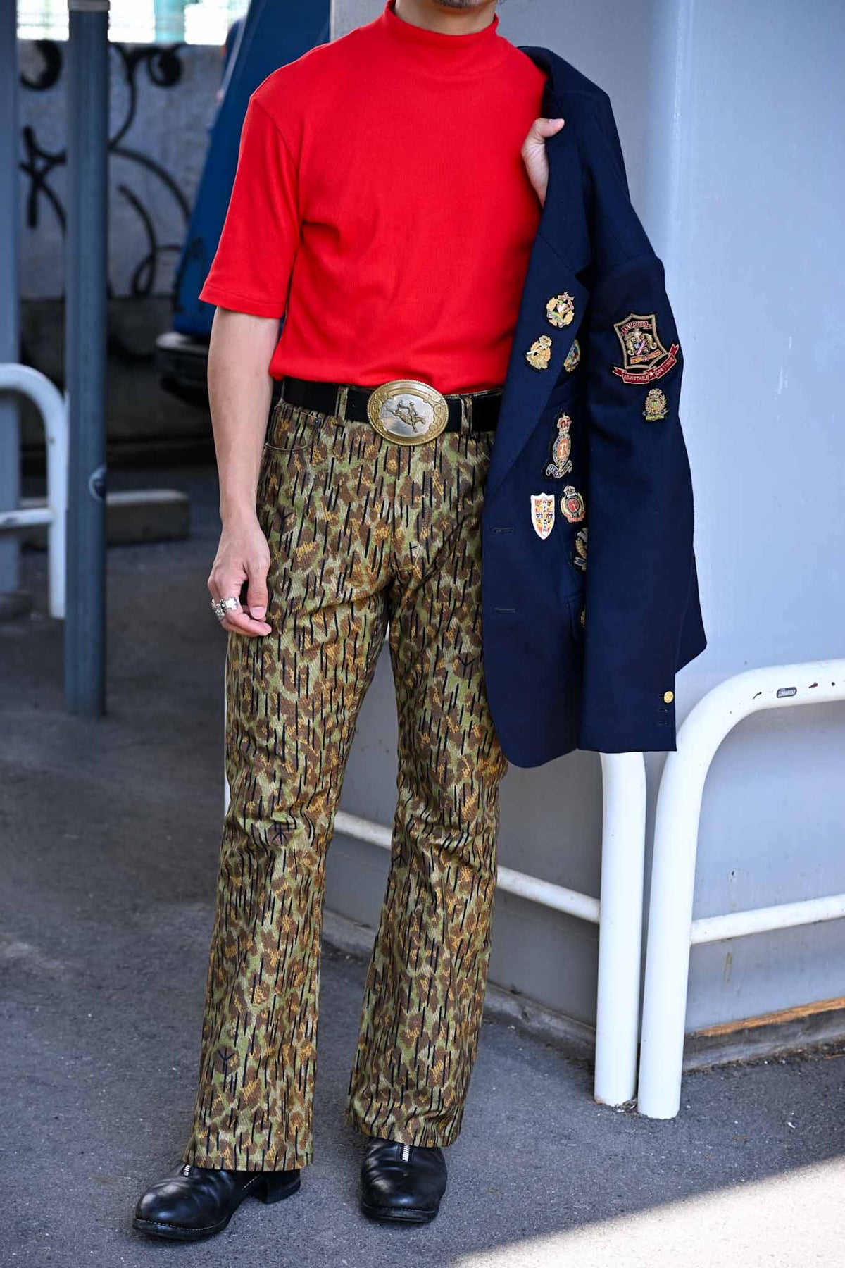 MA2608 Leopard Rain Drop Camo Flared Pants /  MASAO SHIMIZU　　（221357）
