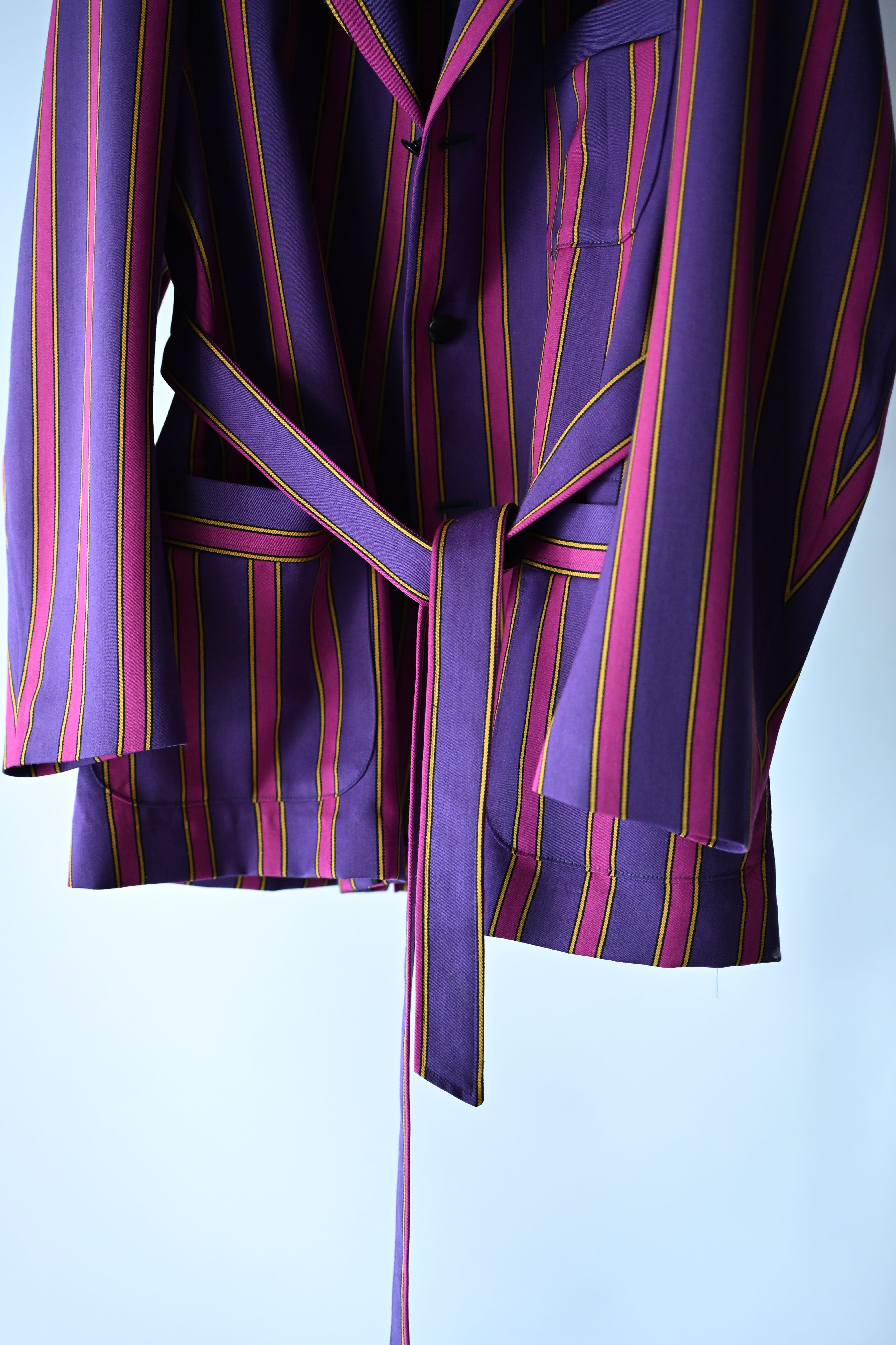 ADJUSTABLE COSTUME  /  20's STYLE REGATTA STRIPE BELTED JACKET    (221218)