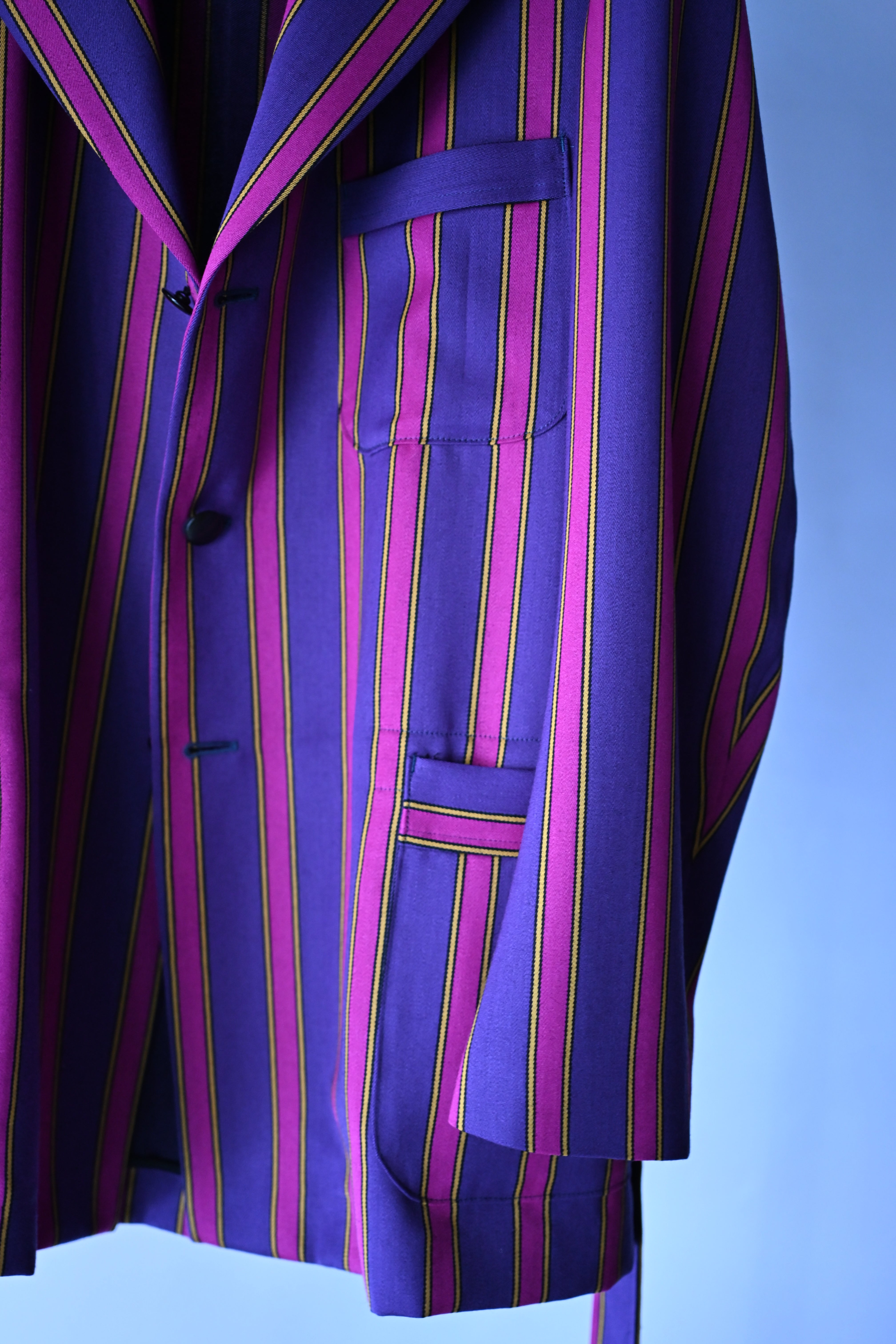 ADJUSTABLE COSTUME  /  20's STYLE REGATTA STRIPE BELTED JACKET    (221218)