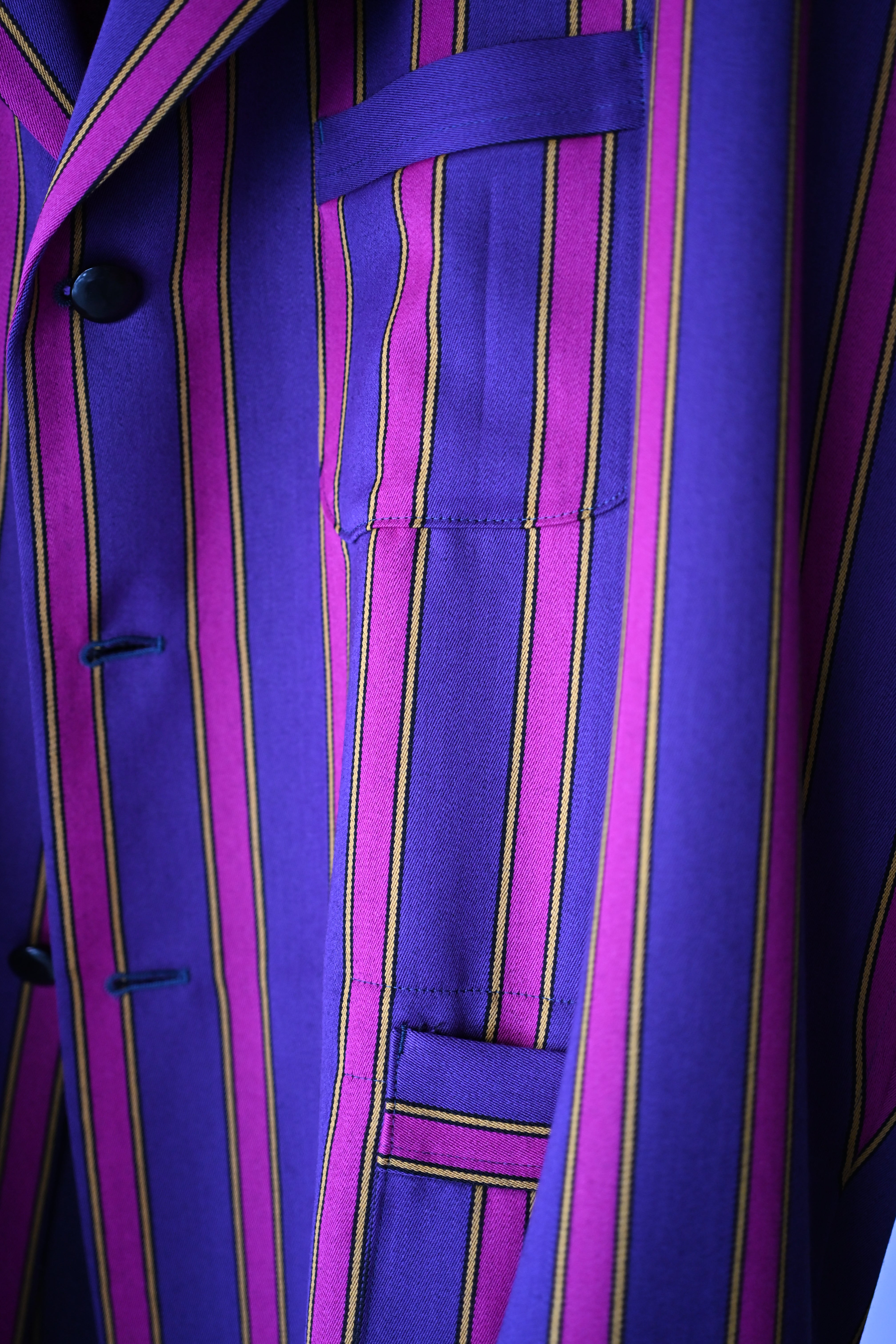 ADJUSTABLE COSTUME  /  20's STYLE REGATTA STRIPE BELTED JACKET    (221218)