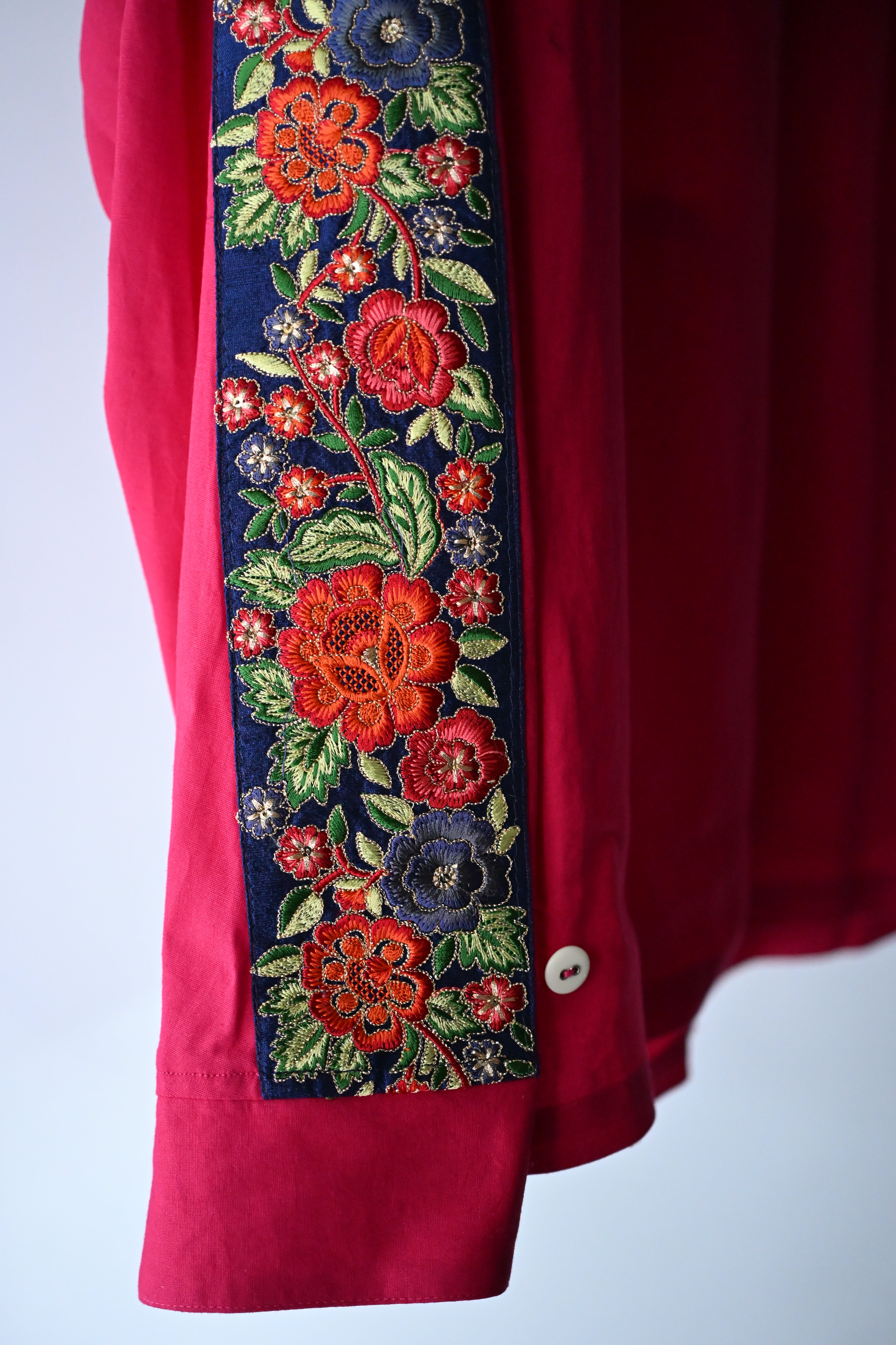 PERIOD FEATURES /  Indian Embroidery Tape Harrington Jacket   (221229)