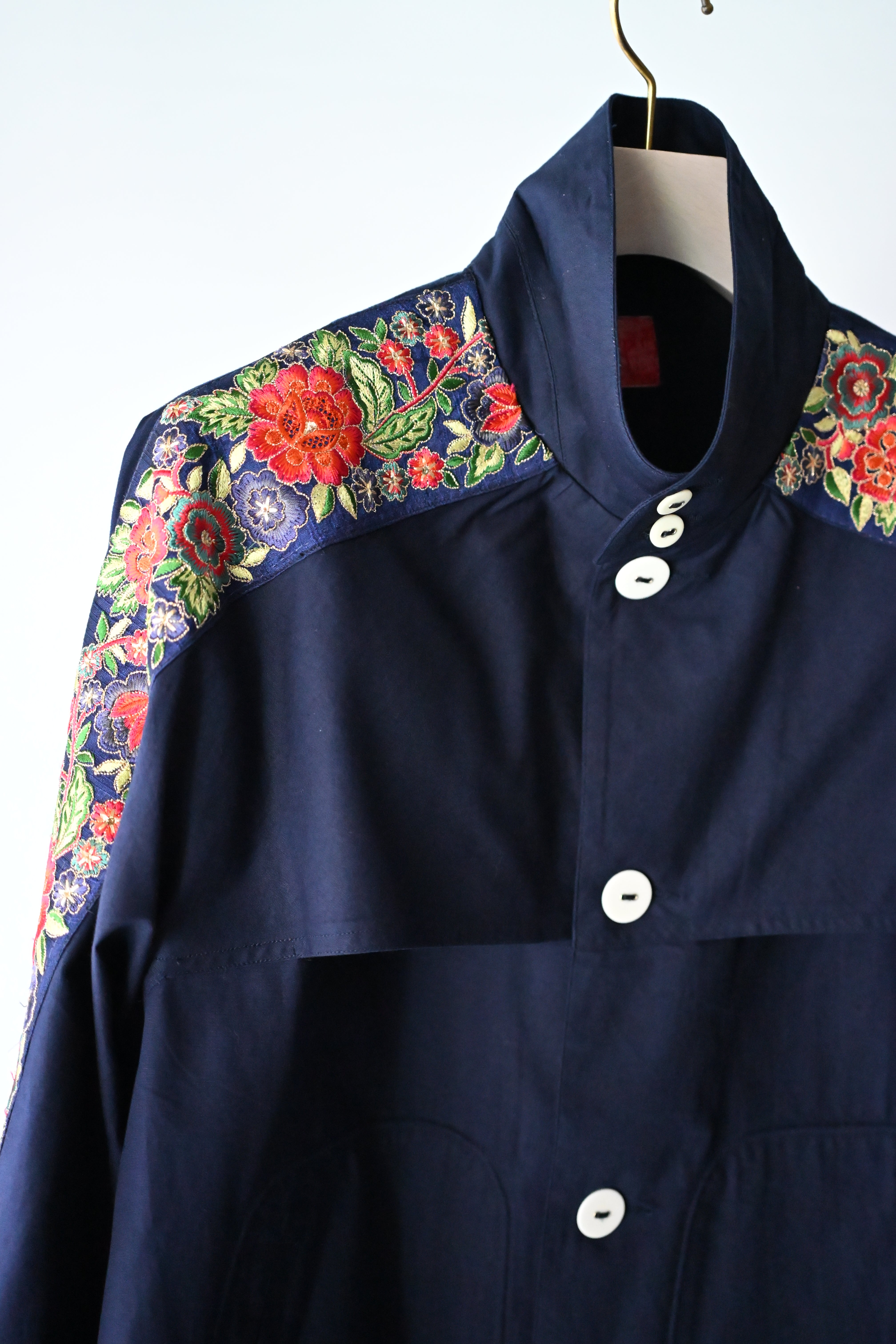 PERIOD FEATURES /  Indian Embroidery Tape Harrington Jacket   (221229)