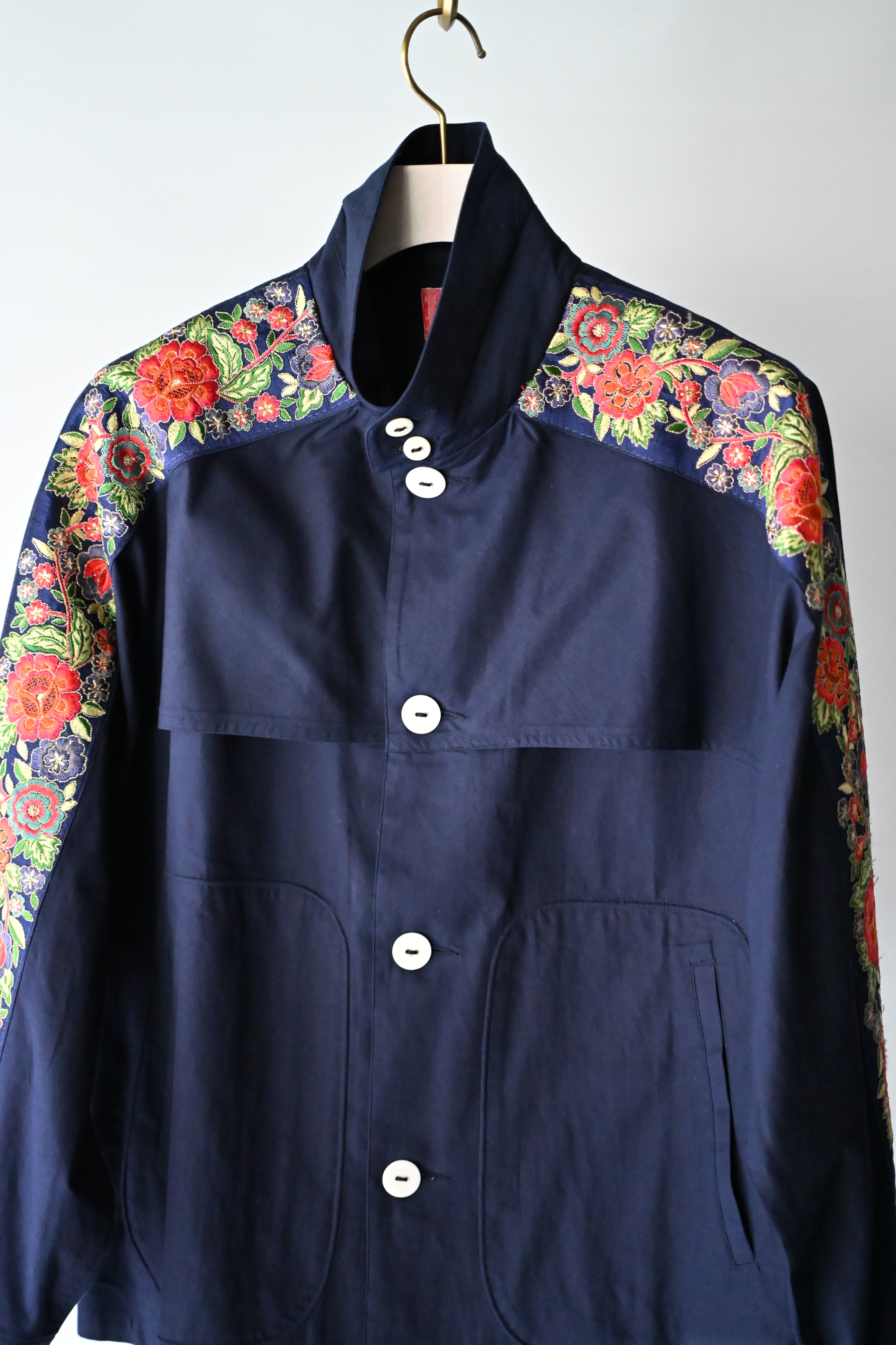 PERIOD FEATURES /  Indian Embroidery Tape Harrington Jacket   (221229)