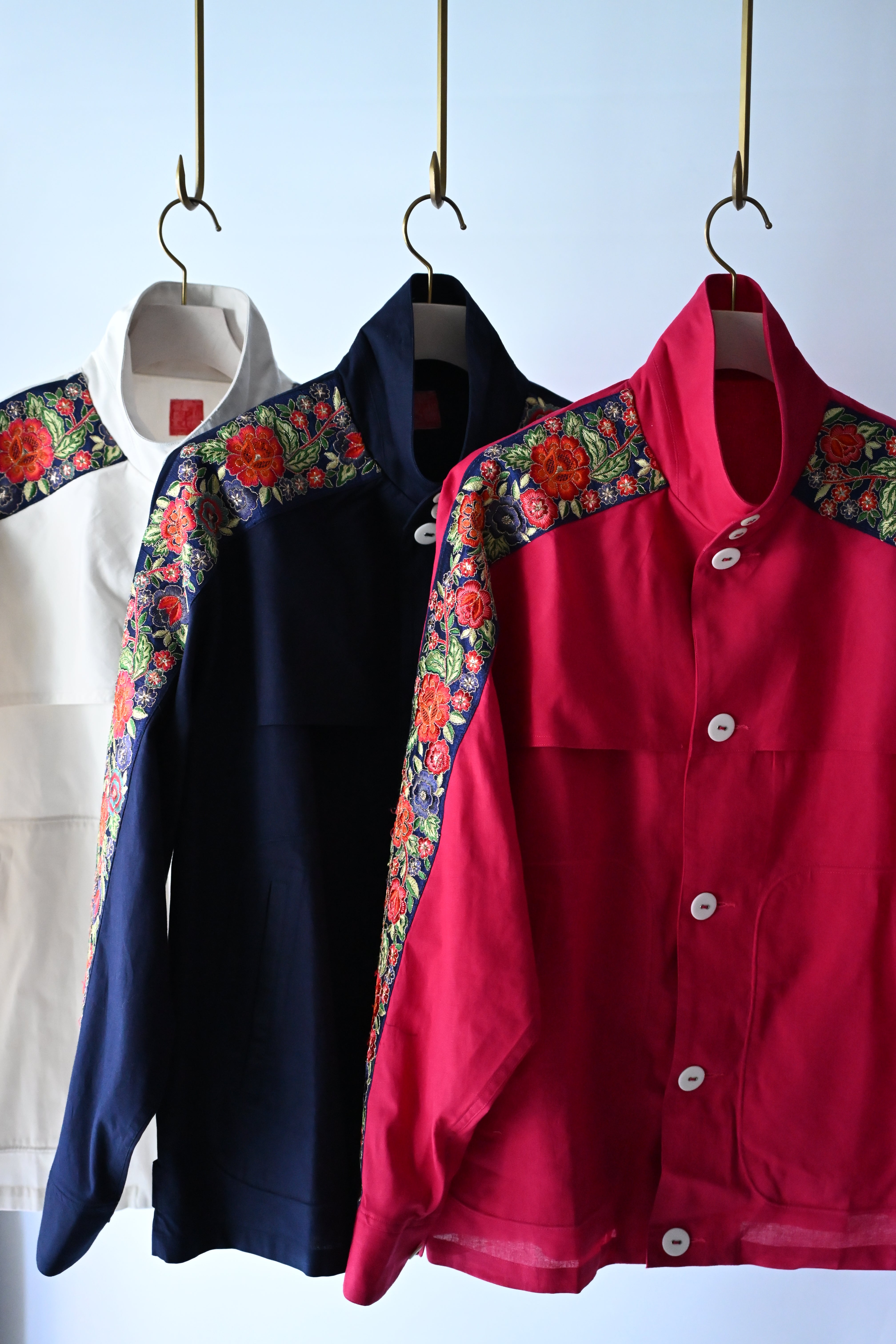 PERIOD FEATURES /  Indian Embroidery Tape Harrington Jacket   (221229)