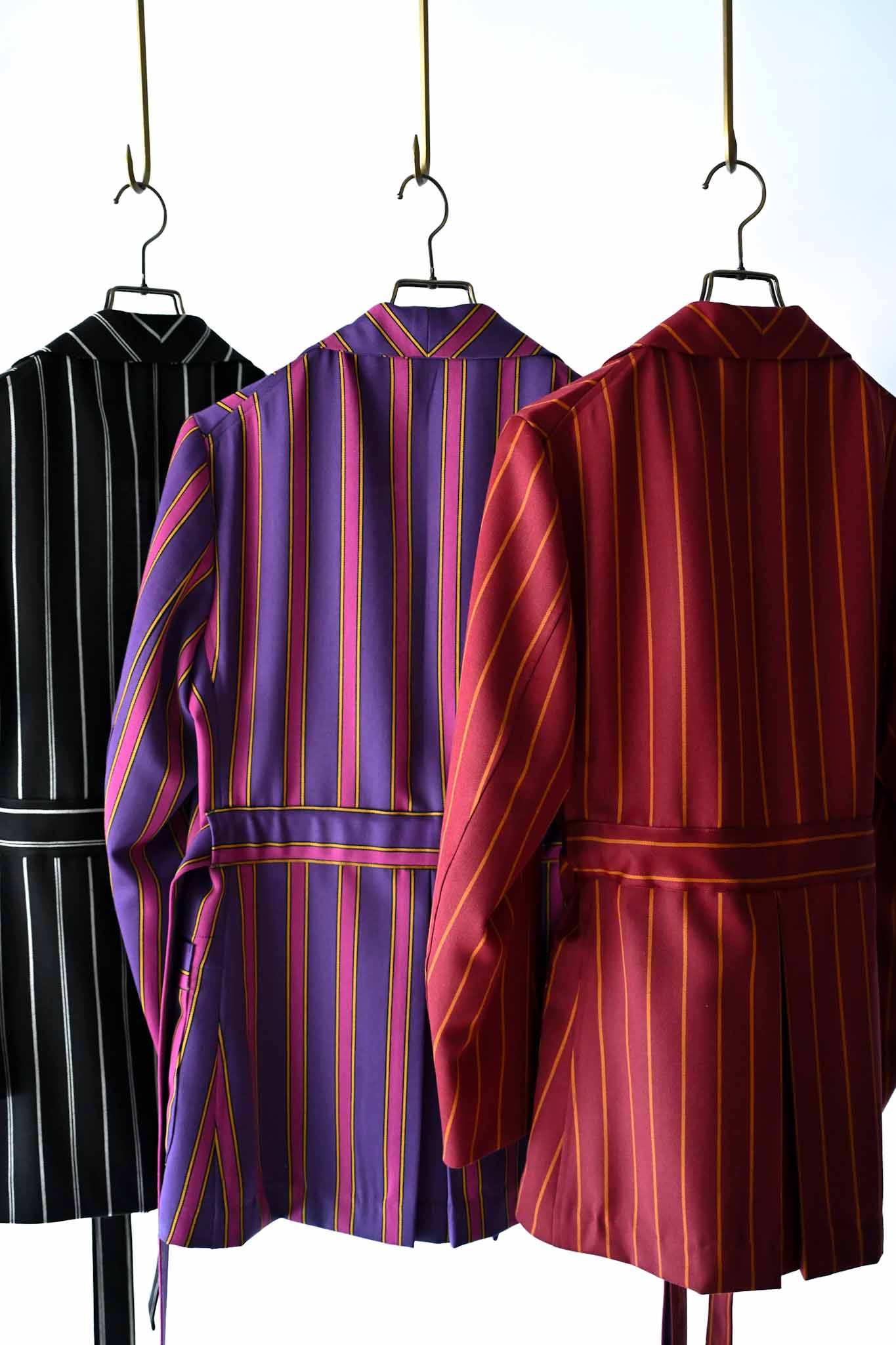 ADJUSTABLE COSTUME  /  20's STYLE REGATTA STRIPE BELTED JACKET    (221218)