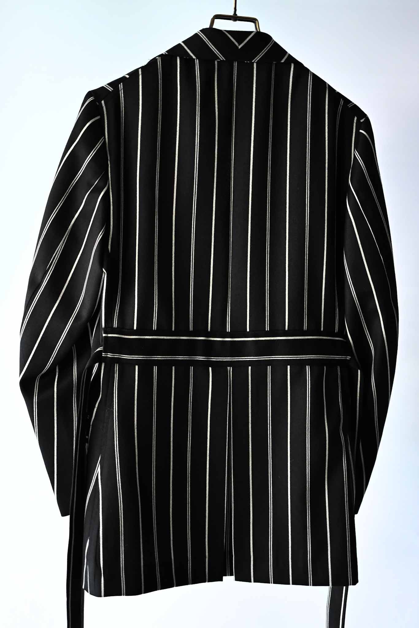ADJUSTABLE COSTUME  /  20's STYLE REGATTA STRIPE BELTED JACKET    (221219)