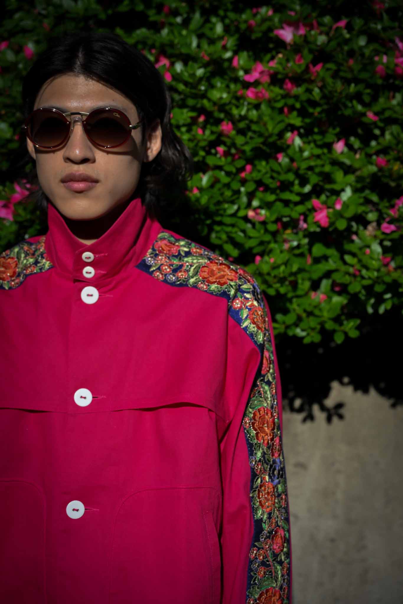 PERIOD FEATURES /  Indian Embroidery Tape Harrington Jacket   (221229)