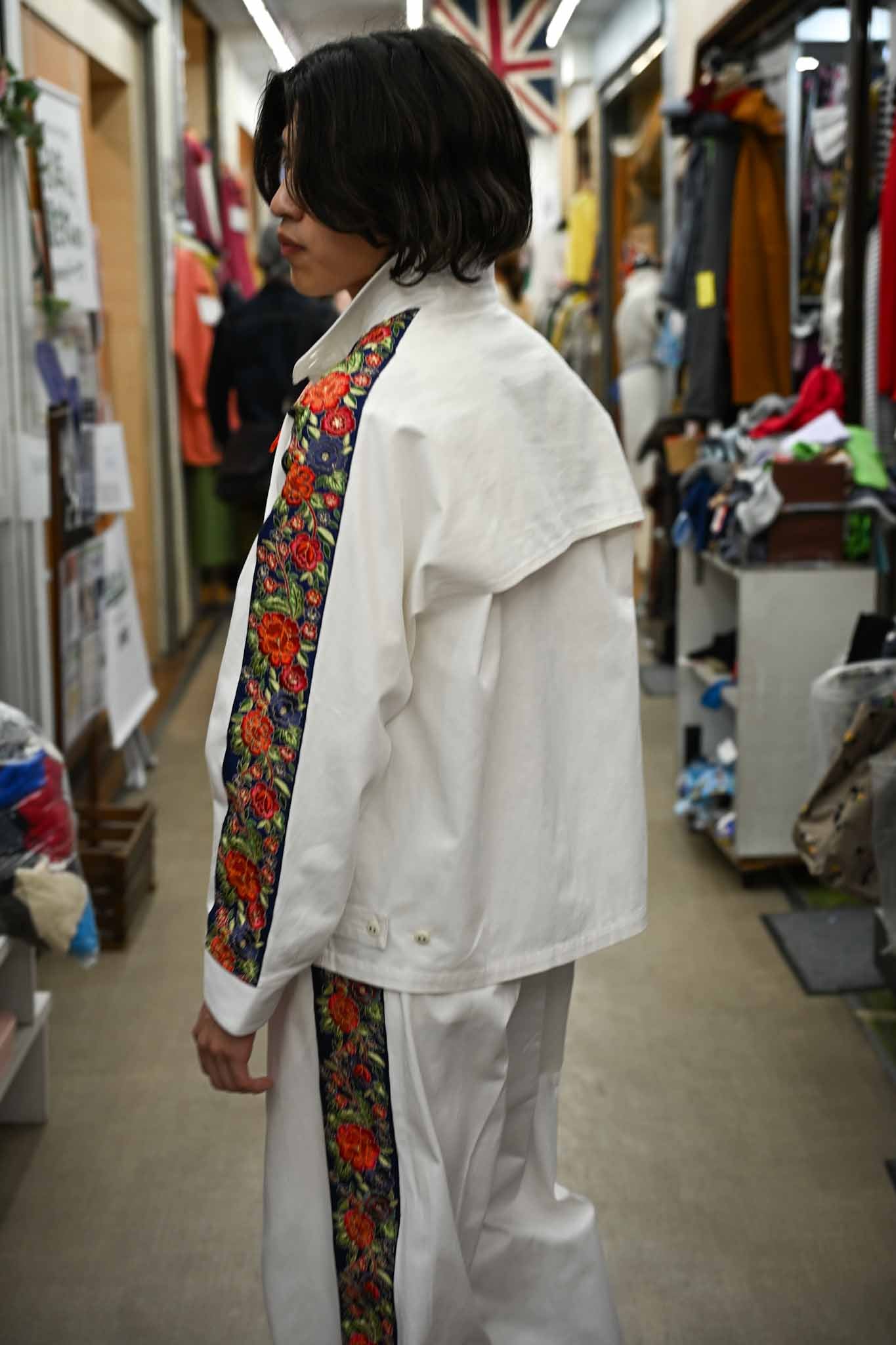 PERIOD FEATURES /  Indian Embroidery Tape Harrington Jacket   (221229)