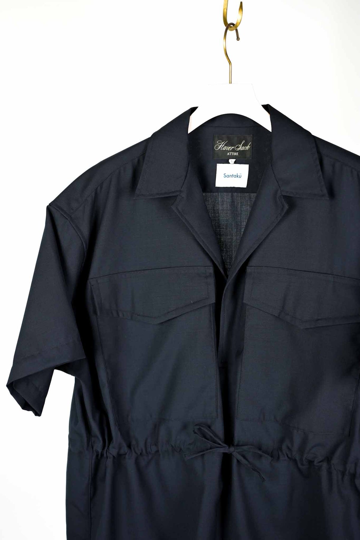 Washable Tropical Wool Pullover Safari Shirt / HAVERSACK×SANTAKU 　（221247）