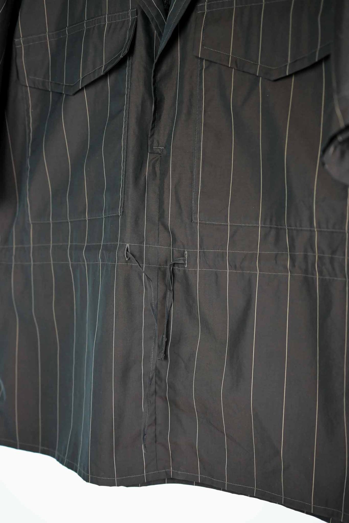 120/2 Chambray Striped Pullover Safari Shirt / HAVERSACK×SANTAKU 　（221245）