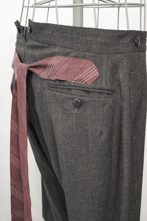 NOBNAGA Paris / No-Tack Shorts with Separate Fabric Belt