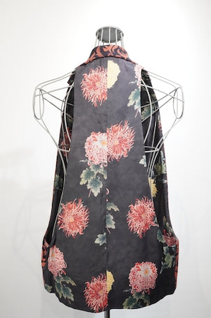 NOBNAGA Paris /Single 3B Notched Collar Long Vest   (221128)