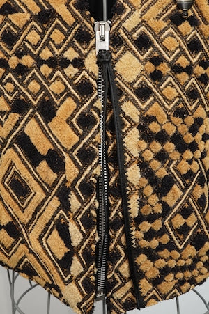 eofm  / African Kuba Cloth Horse Leather Vest