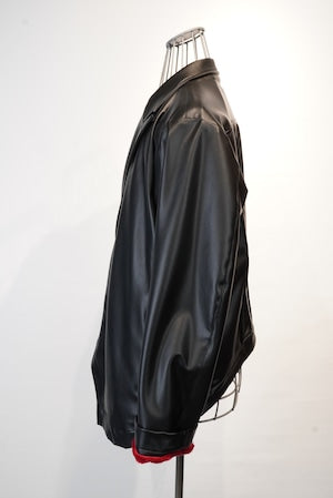 NOBNAGA Paris /  Faux Leather Biker Jacket    (220824)
