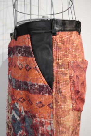 eofm / Vintage Ralli Quilt × Rum Leather Pants  (221062)