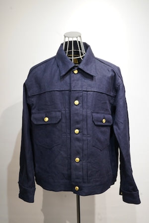 KONNO / 型破り ’’陸式’’ Heavy Linen Canvas Denim Jacket  (220890)
