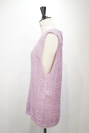 87 Avril 90//''ALIEN CROCHET'' Knit Vest  (Women's)