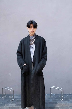 eofm / Linen long length coat   (220971)