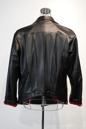 NOBNAGA Paris /  Faux Leather Biker Jacket    (220824)