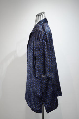 NOBNAGA Paris / 1960s French Silk Half-Sleeved Open-Collared Shirt