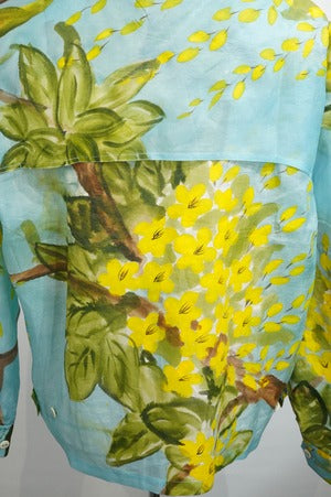 PERIOD FEATURES /  Silk Screen Hand Printing Blouson