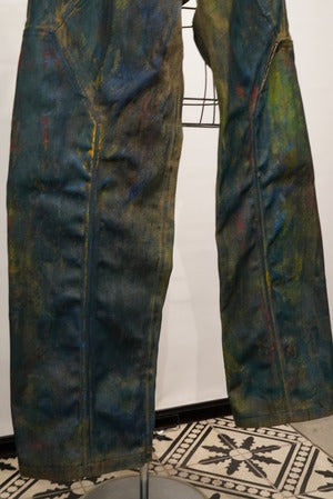 OPPOSE DUALITY   ''10Pocket Panel Denim Pants Painted''  (220951)