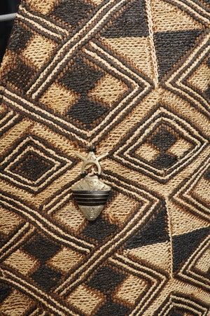 eofm  / African Kuba Cloth Horse Leather Vest