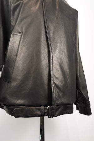 HS-ATTIRE（HAVERSACK) × ARCD / Pony Leather Belted Short Jacket