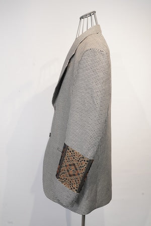 CLASS / CCGSO5UNI LAOSILK  HAND EMBROIDERY LINEN WOOL CHECK  (DORMEUIL)   (221179)