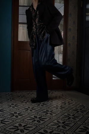 REVERBARATE / REV-24AW-LP01  LEATHER BELTED TROUSERS