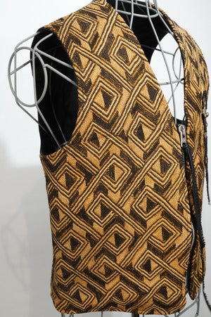 eofm  / African Kuba Cloth Horse Leather Vest