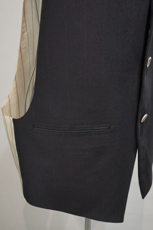 NOBNAGA Paris /Single 3B Notched Collar Long Vest