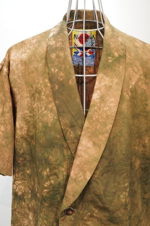 NOBNAGA Paris / Shawl Collar One Button Short Sleeve Shirt