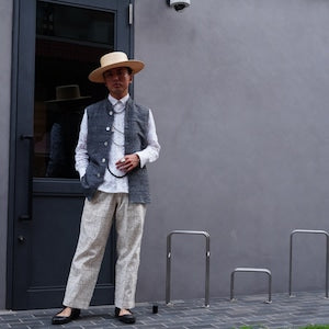 PERIOD FEATURES/ Hand Woven Silk Embroidery  Waist Coat