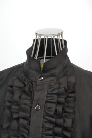 NOBNAGA Paris/ Ruffled Stand -Up Collar Shirt