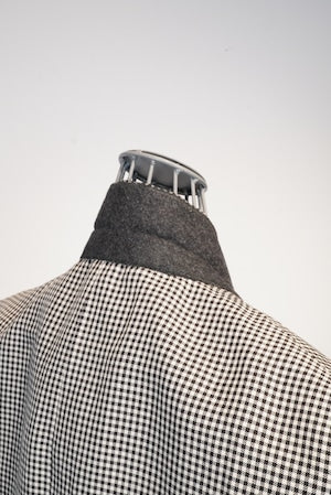 CLASS / CCGSO5UNI LAOSILK  HAND EMBROIDERY LINEN WOOL CHECK  (DORMEUIL)   (221179)