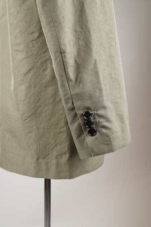 MAINU/Cotton Silk Peaked Lapel Jacket