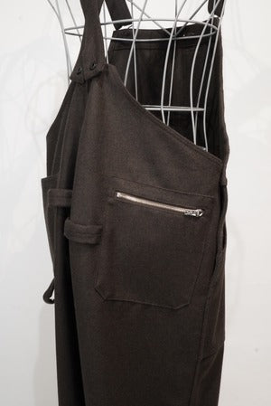 Nigel Cabourn OX'ed Silver / Coal Miner Dungarees B.Cloth All-in-one   (221106)