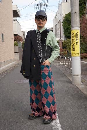 tokio / TKO-25AW-PT07 DIAMOND PATCHWORK  PANTS   (221115)
