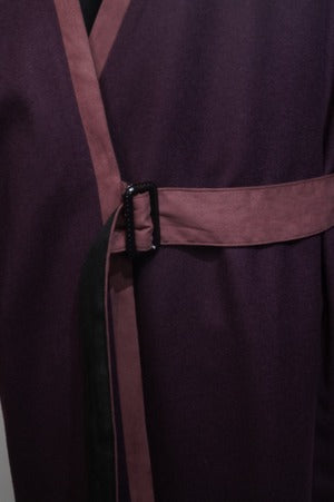 NOBNAGA Paris / ASYMMETRY NO-COLLAR REVERSIBLE COAT